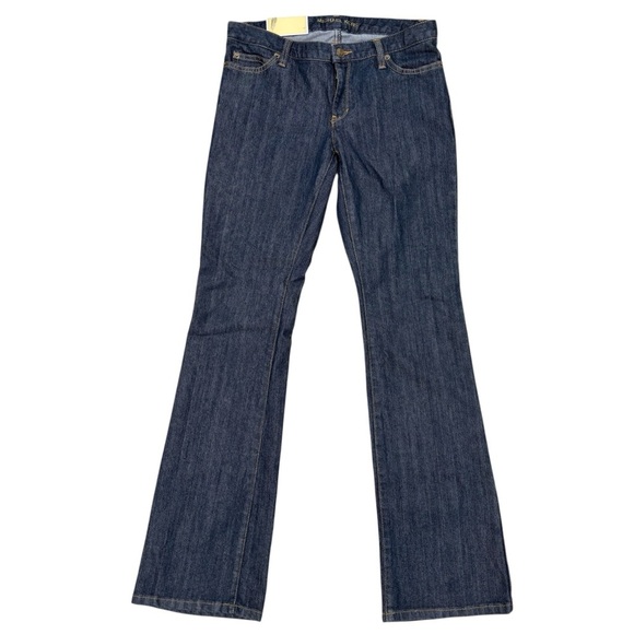 NWT Michael Kors Dark Blue Sausilito Boot Cut Jeans Size 4 - Picture 1 of 9